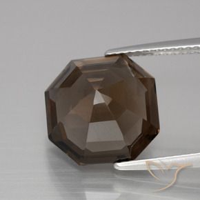 Smoky Quartz Gemstone in 12 x 12 mm (calibrated) Size for Sale, Smoky Quartz Stone in Chocolate Brown Color