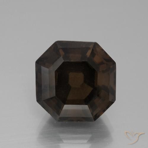7,47 ct octagonschliff Rauchquarz aus Brasilien, Größe: 12 x 12mm, Reinheit: VVS-VS, Garantiert echter Edelstein, 1 Stück Rauchquarz in Mittel braun Farbe, Mohs-Härte von 7 Geeignet für den täglichen Gebrauch im Schmuck, Photo A