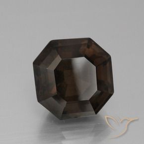 7.47 ct Brown Smoky Quartz Stone, Natural Smoky Quartz in Asscher Cut Shape for Sale