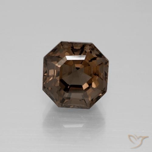 4.60ct Natural Medium Brown Smoky Quartz, Emerald Cut, VVS