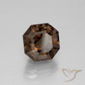 4.60 ct Brown Smoky Quartz Stone, Natural Smoky Quartz in Asscher Cut Shape for Sale