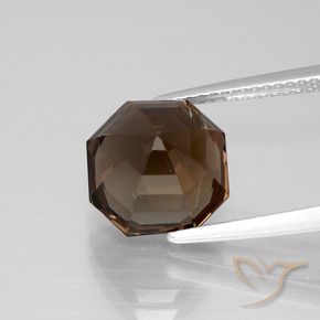 Smoky Quartz Gemstone in 10 x 10 mm (calibrated) Size for Sale, Smoky Quartz Stone in Medium Brown Color