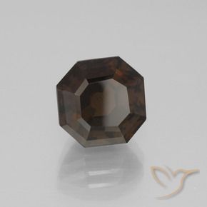 4.75 ct Brown Smoky Quartz Stone, Natural Smoky Quartz in Asscher Cut Shape for Sale