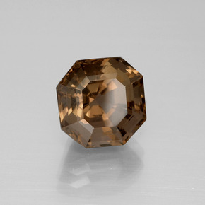 4.60 ct Brown Smoky Quartz Stone, Natural Smoky Quartz in Asscher Cut Shape for Sale