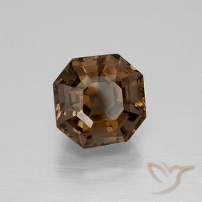 4.48 ct Brown Smoky Quartz Stone, Natural Smoky Quartz in Asscher Cut Shape for Sale
