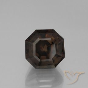5.90 ct Brown Smoky Quartz Stone, Natural Smoky Quartz in Asscher Cut Shape for Sale