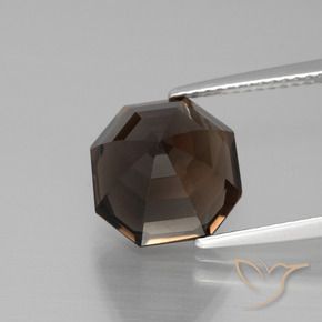 Smoky Quartz Gemstone in 10.4 x 10.3 mm Size for Sale, Smoky Quartz Stone in Chocolate Brown Color