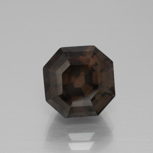 Dark Brown Smoky Quartz Gem - 5.7ct Asscher Cut (ID: 394914)