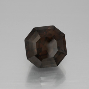 5.71 ct Brown Smoky Quartz Stone, Natural Smoky Quartz in Asscher Cut Shape for Sale