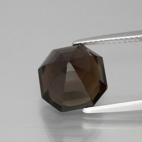 Smoky Quartz Gemstone in 10.4 x 10.3 mm Size for Sale, Smoky Quartz Stone in Dark Brown Color
