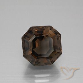 5.40 ct Brown Smoky Quartz Stone, Natural Smoky Quartz in Asscher Cut Shape for Sale