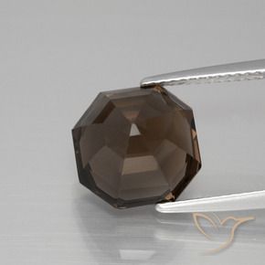 Smoky Quartz Gemstone in 10.4 x 10.3 mm Size for Sale, Smoky Quartz Stone in Dark Brown Color