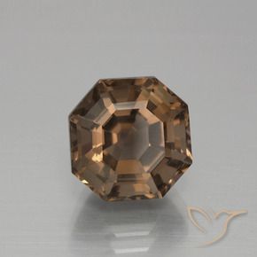 5.40 ct Brown Smoky Quartz Stone, Natural Smoky Quartz in Asscher Cut Shape for Sale