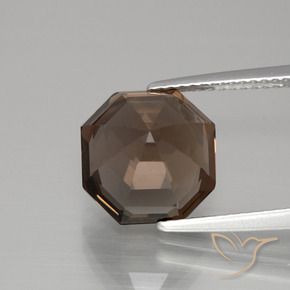 Smoky Quartz Gemstone in 10.4 x 10.4 mm Size for Sale, Smoky Quartz Stone in Medium Brown Color