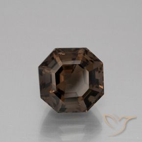 5.43 ct Brown Smoky Quartz Stone, Natural Smoky Quartz in Asscher Cut Shape for Sale