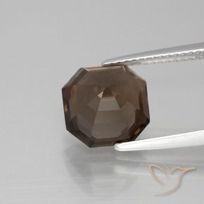 Smoky Quartz Gemstone in 9.5 x 9.4 mm Size for Sale, Smoky Quartz Stone in Medium Brown Color