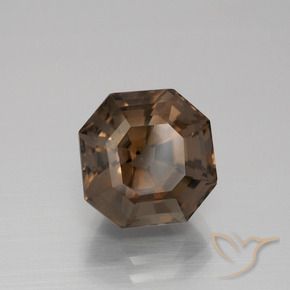 5.11 ct Brown Smoky Quartz Stone, Natural Smoky Quartz in Asscher Cut Shape for Sale