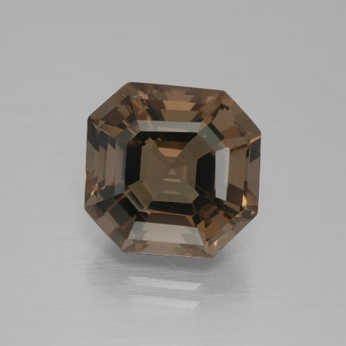 Brown Smoky Quartz Gem - 7.3ct Asscher Cut (ID: 397340)
