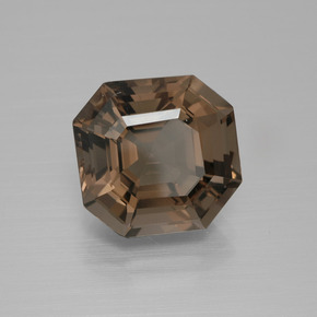 7.27 ct Brown Smoky Quartz Stone, Natural Smoky Quartz in Asscher Cut Shape for Sale