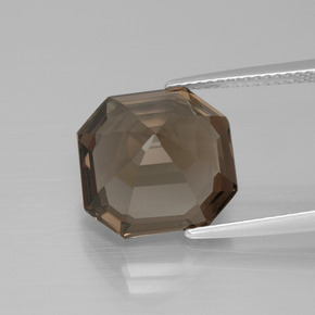 Smoky Quartz Gemstone in 12.4 x 12 mm Size for Sale, Smoky Quartz Stone in Brown Color