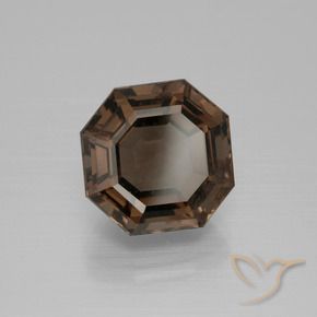 6.56 ct Brown Smoky Quartz Stone, Natural Smoky Quartz in Asscher Cut Shape for Sale