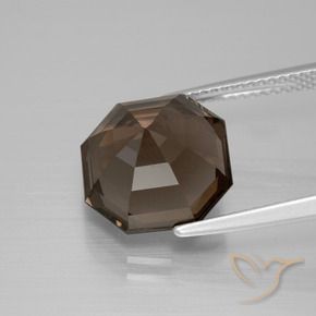 Smoky Quartz Gemstone in 12 x 12 mm (calibrated) Size for Sale, Smoky Quartz Stone in Dark Blue Color
