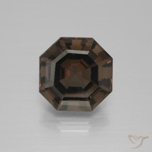 6.32ct Natural Dark Blue Smoky Quartz, Emerald Cut, VS
