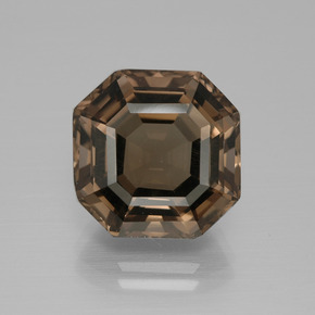 Dark Blue Smoky Quartz Gem - 9.1ct Asscher Cut (ID: 397344)