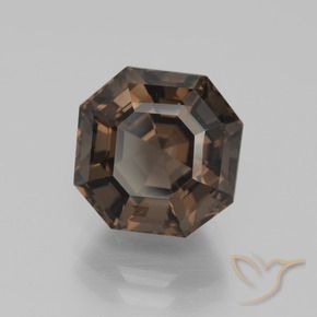 5.10 ct Brown Smoky Quartz Stone, Natural Smoky Quartz in Asscher Cut Shape for Sale
