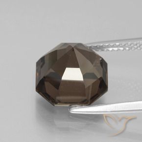 Smoky Quartz Gemstone in 10 x 10 mm (calibrated) Size for Sale, Smoky Quartz Stone in Hickory Brown Color