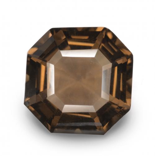 Hickory Brown Rauchquarz Edelstein - 3.1ct Asscher Schliff (ID: 397417)