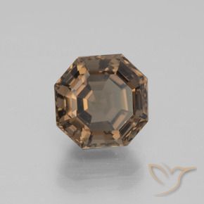 3.70 ct Brown Smoky Quartz Stone, Natural Smoky Quartz in Asscher Cut Shape for Sale
