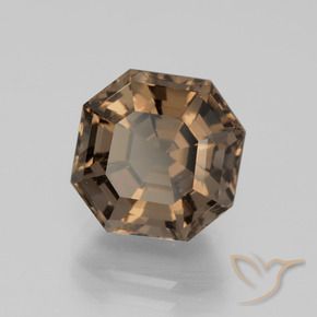5.58 ct Brown Smoky Quartz Stone, Natural Smoky Quartz in Asscher Cut Shape for Sale