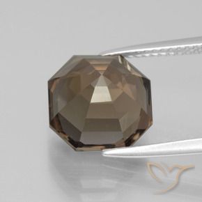 Smoky Quartz Gemstone in 10 x 10 mm (calibrated) Size for Sale, Smoky Quartz Stone in Hickory Brown Color