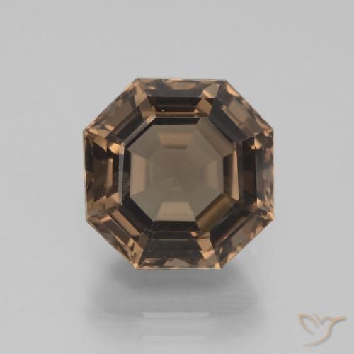 5.24ct Natural Hickory Brown Smoky Quartz, Emerald Cut, VS