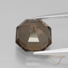 Smoky Quartz Gemstone in 11 x 11 mm (calibrated) Size for Sale, Smoky Quartz Stone in Hickory Brown Color