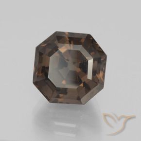 5.77 ct Brown Smoky Quartz Stone, Natural Smoky Quartz in Asscher Cut Shape for Sale