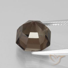 Smoky Quartz Gemstone in 10 x 10 mm (calibrated) Size for Sale, Smoky Quartz Stone in Hickory Brown Color