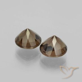 Smoky Quartz Gemstones in 8 mm (calibrated) Size for Sale, Smoky Quartz Stones in Warm Brown Color