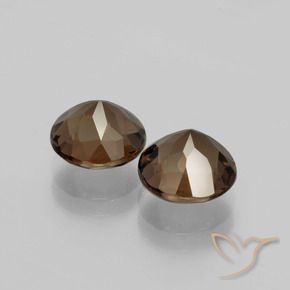 Smoky Quartz Gemstones in 8 mm (calibrated) Size for Sale, Smoky Quartz Stones in Gingerbread Brown Color