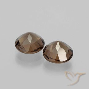 Smoky Quartz Gemstones in 8 mm (calibrated) Size for Sale, Smoky Quartz Stones in Hickory Brown Color