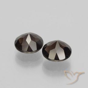 Smoky Quartz Gemstones in 8 mm (calibrated) Size for Sale, Smoky Quartz Stones in Deep Cinnamon Brown Color