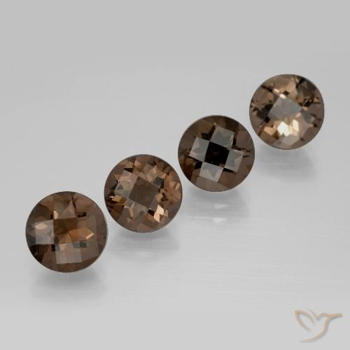 6.81ctw Natural Hickory Brown Smoky Quartz, Round, VVS-VS