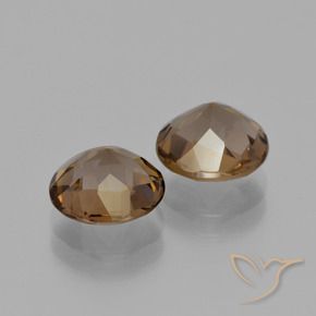Smoky Quartz Gemstones in 8 mm (calibrated) Size for Sale, Smoky Quartz Stones in Warm Brown Color