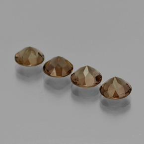 Smoky Quartz Gemstones in 8 mm (calibrated) Size for Sale, Smoky Quartz Stones in Gingerbread Brown Color