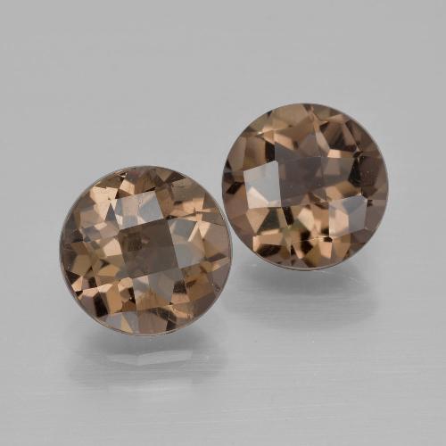 1.7ct Round Checkerboard Brown Smoky Quartz for sale thumb image of 1.7ct Round Checkerboard Brown Smoky Quartz (ID: 400368)