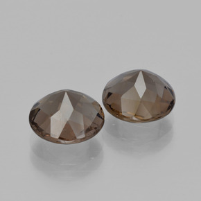 Smoky Quartz Gemstones in 8 mm (calibrated) Size for Sale, Smoky Quartz Stones in Warm Brown Color