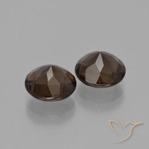 Smoky Quartz Gemstones in 8 mm (calibrated) Size for Sale, Smoky Quartz Stones in Hickory Brown Color