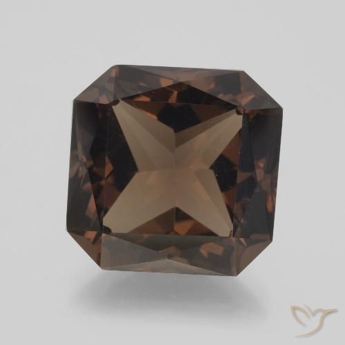 9.03 ct Octagon Cut Smoky Quartz, 12.8 x 12.6 mm From Brazil, Photo A