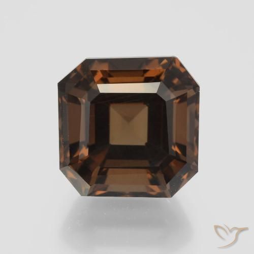 5.60ct Natural Medium Brown Smoky Quartz, Emerald Cut, VVS-VS
